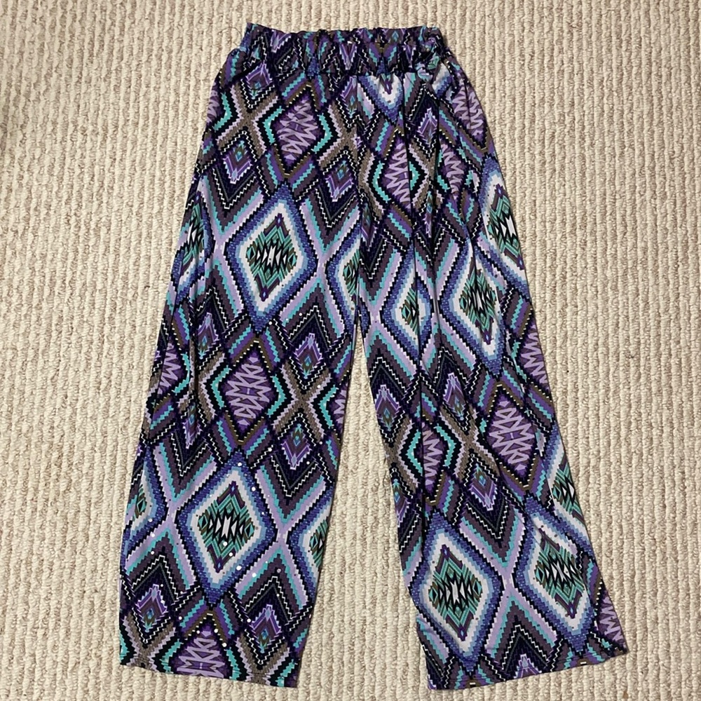 ⭐️⭐️ One Step Up Multicolor Geometric Pants- (Girls) Small 7/8